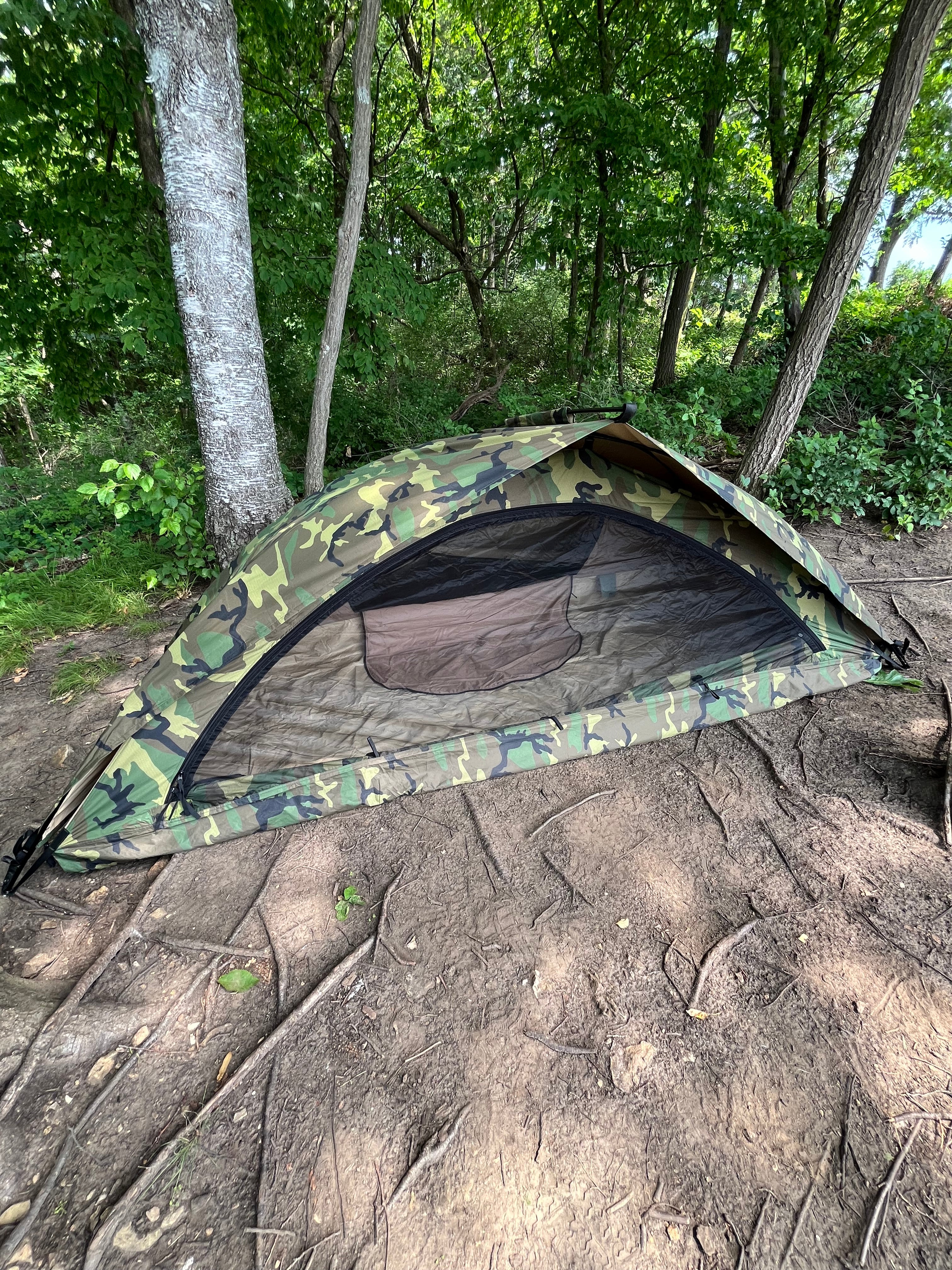 Front facing view of tent.