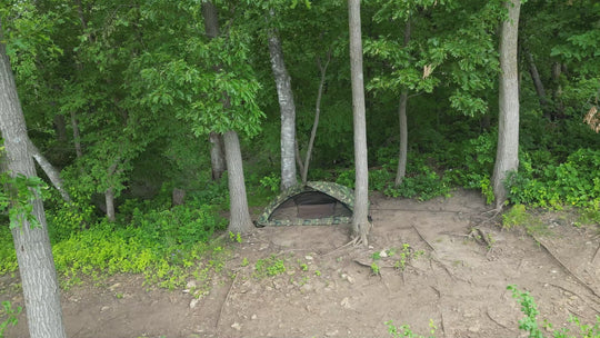 Video flyover of tent.